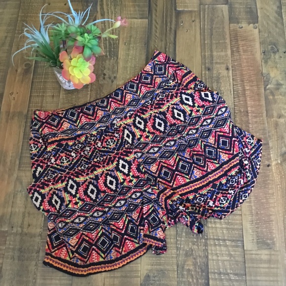 eye candy Pants - Eye Candy Aztec Print Casual Shorts Size 1X